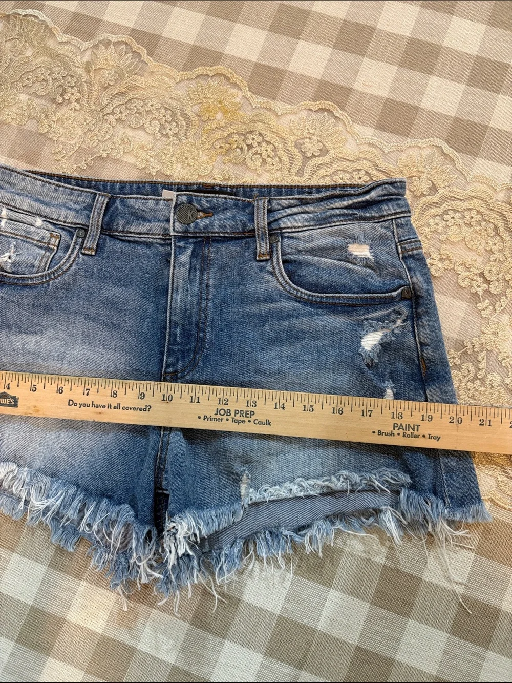 KUT From The Kloth Jane High Rise Distressed Denim Shorts | Size 4